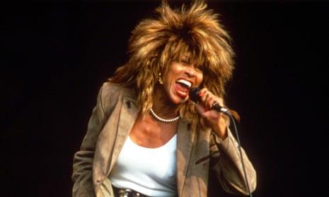 Tina Turner on stage in 1987.
