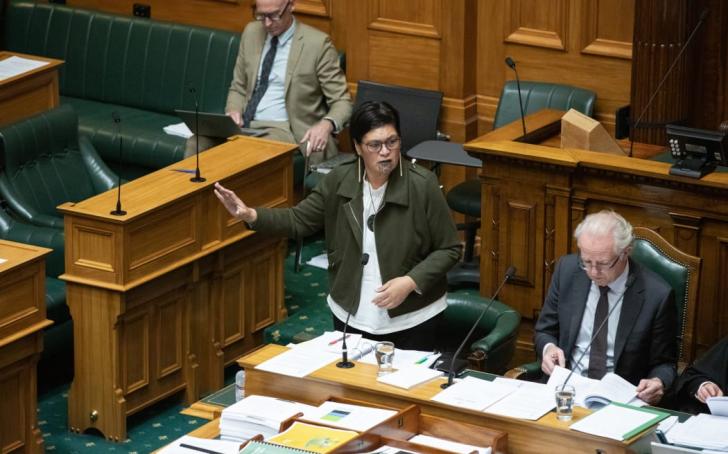The Minister of Local Government, Nanaia Mahuta, speaks in Parliament during the Committee Stage of the Water Services Entities Bill. 23 November 2022.